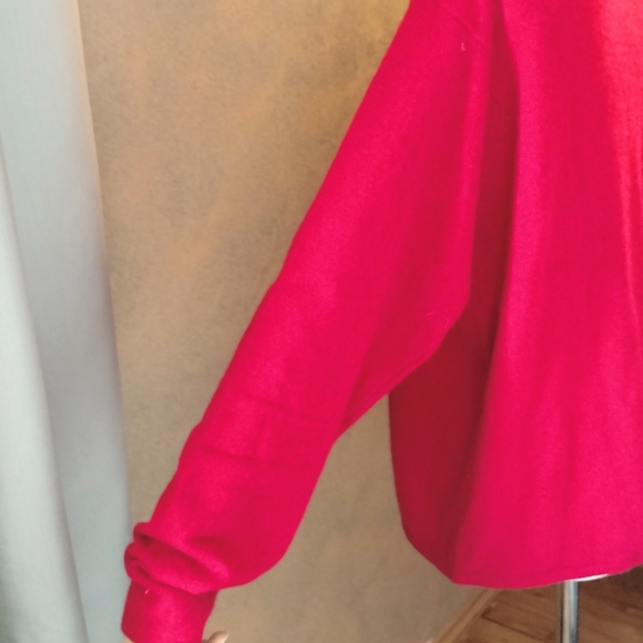 Women's Red Turtleneck Sweater - Picture 5 of 12